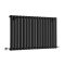 Milano Aruba - Black Horizontal Designer Radiator - 635mm x 826mm (Single Panel)