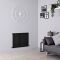 Milano Aruba - Black Horizontal Designer Radiator - 635mm x 826mm (Single Panel)