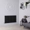Milano Aruba - Black Horizontal Designer Radiator - 635mm x 1180mm (Single Panel)