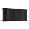 Milano Aruba - Black Horizontal Designer Radiator - 635mm x 1416mm (Single Panel)