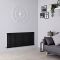 Milano Aruba - Black Horizontal Designer Radiator - 635mm x 1416mm (Single Panel)