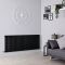 Milano Aruba - Black Horizontal Designer Radiator - 635mm x 1652mm (Single Panel)