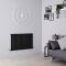 Milano Aruba - Black Horizontal Designer Radiator - 635mm x 1000mm (Double Panel)