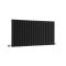 Milano Aruba - Black Horizontal Designer Radiator - 635mm x 1180mm (Double Panel)
