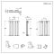 Milano Alpha - Black Flat Panel Horizontal Designer Radiator - 635mm x 420mm (Double Panel)