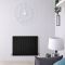 Milano Alpha - Black Flat Panel Horizontal Designer Radiator - 635mm x 980mm (Double Panel)