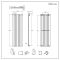 Milano Alpha - Black Flat Panel Vertical Designer Radiator - 1600mm x 490mm (Single Panel)
