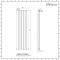 Milano Alpha - Black Flat Panel Vertical Designer Radiator - 1600mm x 490mm (Single Panel)