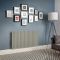 Milano Aruba Electric - Sage Leaf Green Horizontal Designer Radiator - 635mm Tall - Choice of Size, Thermostat and Cable Cover