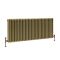 Milano Windsor - Natural Brass Horizontal Traditional Triple Column Radiator - Choice of Size