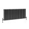 Milano Windsor - Pewter Horizontal Traditional Triple Column Radiator - Choice of Size