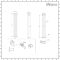 Milano Aruba Slim Electric - White Vertical Designer Radiator - 1600mm x 236mm (Single Panel) - with Bluetooth Thermostat