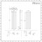 Milano Aruba Flow - White Vertical Middle Connection Designer Radiator - 1600mm x 472mm (Double Panel)