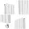Milano Aruba Slim Electric - White Vertical Designer Radiator - 1600mm x 236mm (Double Panel) - with Bluetooth Thermostat