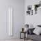 Milano Aruba Slim Electric - White Vertical Designer Radiator - 1600mm x 236mm (Double Panel) - with Bluetooth Thermostat
