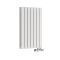 Milano Aruba Flow - White Horizontal Side Connection Designer Radiator - 635mm x 413mm (Double Panel)