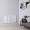 Milano Aruba - White Horizontal Designer Radiator - 635mm x 1180mm (Double Panel)