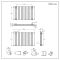 Milano Alpha - White Flat Panel Horizontal Designer Radiator - 635mm x 980mm (Double Panel)