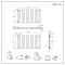 Milano Alpha - White Flat Panel Horizontal Designer Radiator - 635mm x 1190mm (Double Panel)
