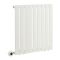 Milano x ECOSO Alpha Electric - White Horizontal Single Flat Panel Designer Radiator - 635mm x 630mm (Single Panel) - with Wi-Fi Thermostatic Heating Element