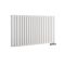 Milano Aruba Flow - White Horizontal Side Connection Designer Radiator - 635mm Tall (Double Panel) - Choice Of Width
