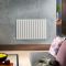 Milano x ECOSO Alpha - Electric White Horizontal Designer Radiator - 635mm Tall - Choice of Size and Wi-Fi Thermostat - Plug-In and Hardwired Options