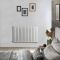 Milano x ECOSO Capri - Electric White Horizontal Designer Radiator - 635mm Tall - Choice of Size and Wi-Fi Thermostat - Plug-In and Hardwired Options