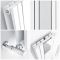 Milano Icon - White Vertical Designer Radiator with Mirror - Choice of Size