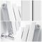 Milano Viti - 1780mm White Diamond Panel Vertical Designer Radiator - Choice of Size