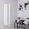 Milano Viti - 1780mm White Diamond Panel Vertical Designer Radiator - Choice of Size