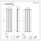 Milano Alpha - White Flat Panel Vertical Designer Radiator - 1600mm x 420mm (Double Panel)