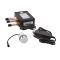 Milano Vis - Chrome Modern One Outlet Digital Thermostatic Shower with Square Wall Mounted Shower Head (1 Outlet)