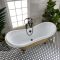 Milano Legend - Traditional Double-Ended Freestanding Slipper Bath - 1750mm x 730mm - Choice of Metallic Colours and Feet Finish