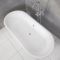 Milano Richmond - White Traditional Freestanding Bath with Brushed Gold Feet - 1730mm x 780mm (No Tap-Holes)