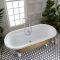 Milano Richmond - Traditional Roll Top Freestanding Bath - 1730mm x 780mm - Choice of Metallic Colours and Feet Finish
