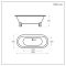 Milano Legend - Traditional Roll Top Freestanding Bath - 1780mm x 825mm - Choice of Bath Colour and Feet Finish