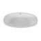 Milano Irwell - White Modern Oval Double-Ended Freestanding Bath - 1595mm x 740mm