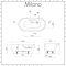 Milano Overton - White Modern Oval Double-Ended Freestanding Bath - 1800mm x 750mm