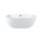 Milano Overton - White Modern Oval Double-Ended Freestanding Bath - 1800mm x 750mm - Choice of Overflow Finish