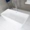 Milano Elswick - White Modern Square Double-Ended Freestanding Bath - 1615mm x 720mm