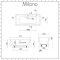 Milano Elswick - White Modern Square Double-Ended Freestanding Bath - 1615mm x 720mm