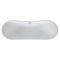 Milano Overton - White Modern Oval Double-Ended Freestanding Bath - 1830mm x 710mm