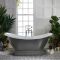 Milano Towneley - Traditional Double Ended Freestanding Bath with Base - 1750mm x 730mm - Choice of Metallic Colours