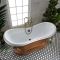 Milano Towneley - Traditional Double Ended Freestanding Bath with Base - 1750mm x 730mm - Choice of Metallic Colours