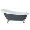Milano Hest - Stone Grey Traditional Freestanding Slipper Bath - 1710mm x 740mm - Choice of Feet Finish
