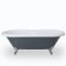Milano Hest - Stone Grey Traditional Double-Ended Freestanding Bath - 1795mm x 785mm (No Tap-Holes) - Choice of feet finish