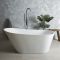 Milano Overton - White Modern Freestanding Slipper Bath - 1500mm x 750mm