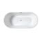 Milano Florence - Modern Double-Ended Fluted Freestanding Bath - 1700mm x 800mm - Choice of Overflow finish