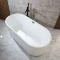 Milano Florence - Modern Double-Ended Fluted Freestanding Bath - 1700mm x 800mm - Choice of Overflow finish