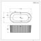 Milano Florence - Modern Double-Ended Fluted Freestanding Bath - 1700mm x 800mm - Choice of Overflow finish
